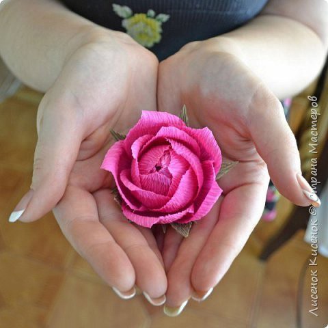 Восхитительные розы из гофрированной бумаги: мастер-класс Восхитительные розы из гофрированной бумаги: мастер-класс