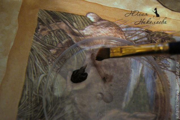 Шкатулка с имитацией кружева "Сова-рукодельница"