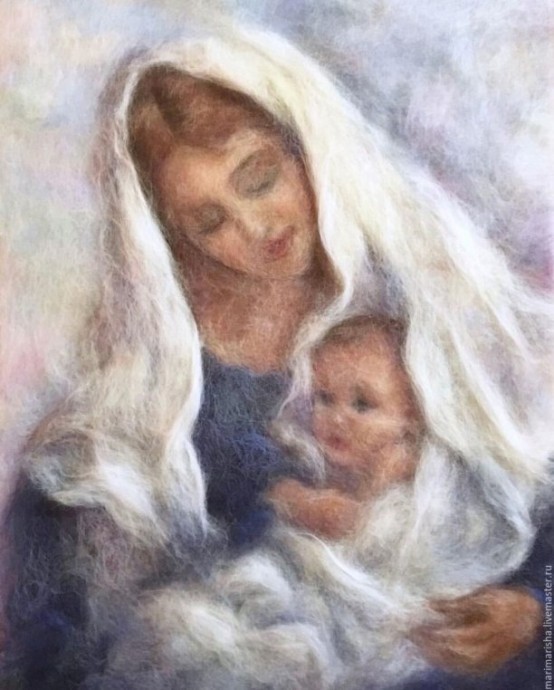 ​Чарующие картины в технике шерстяной акварели