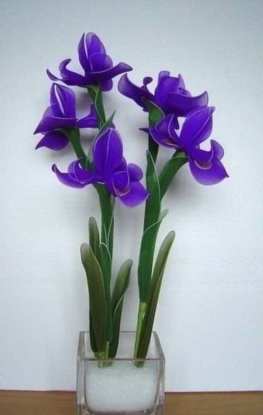 Ирисы из капрона: мастер-класс