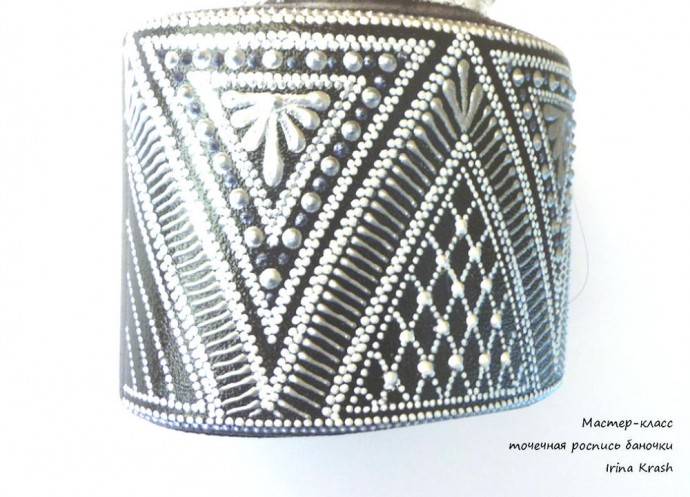 Точечная роспись баночки Точечная роспись баночки