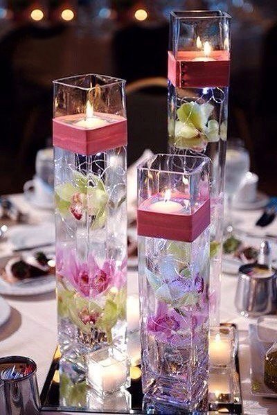 ​Идеи с плавающими свечами в декоре