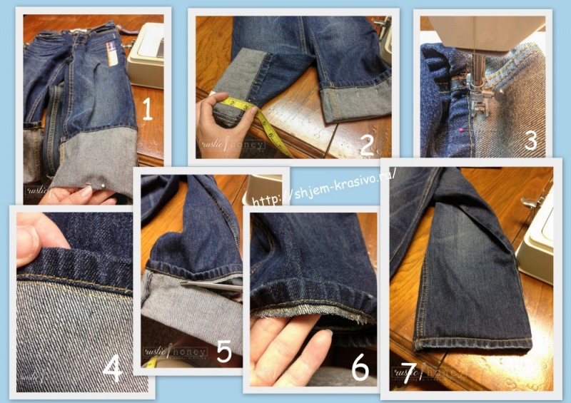 Подшиваем джинсы с сохранением фабричного шва