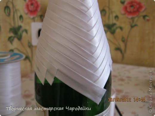 Свадебные бутылки: мастер-класс