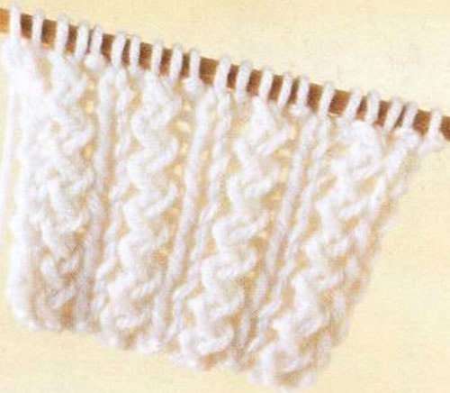 Интересный узор на спицах