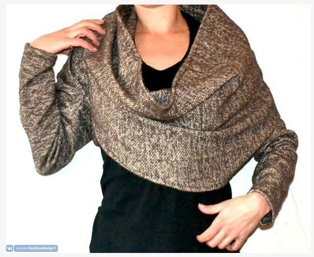 Палантин с интересными рукавами