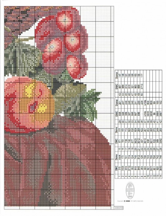 Персики и виноград