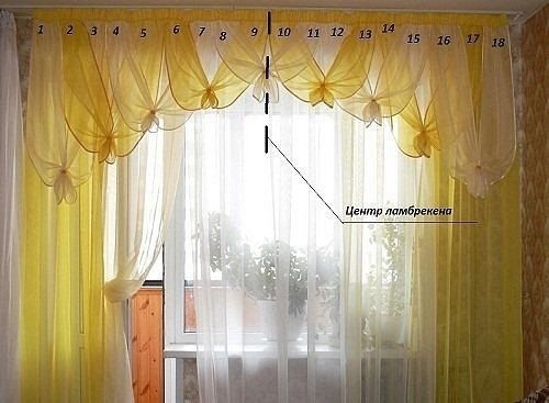 Ламбрекен с завязочками своими руками