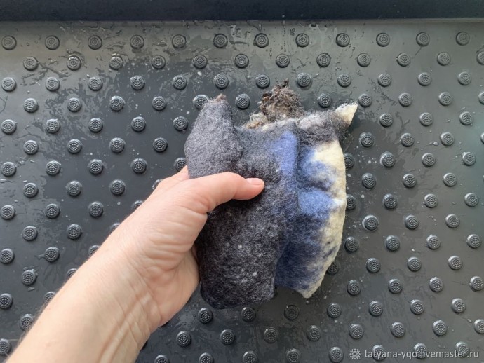 Валяем образец с флисом Шетланда