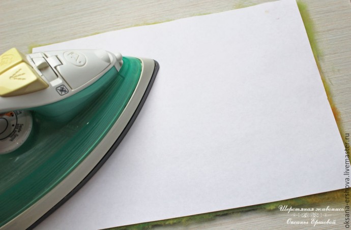 Картина из шерсти "Кот"