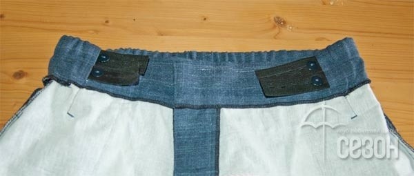 Пояс брюк на регулируемой резинке