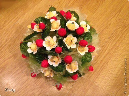 Ягодки и цветочки земляники: мастер-класс