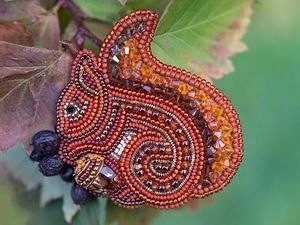 Создаем брошь "Белочка с желудем" Создаем брошь "Белочка с желудем"