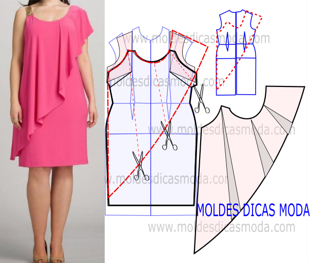 Моделирование ассимметричного платья