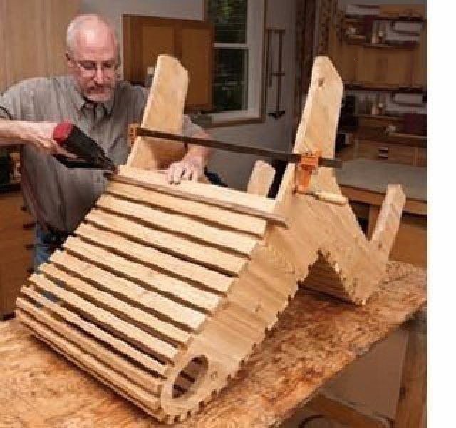 Деревянный удобный стул для дачи своими руками