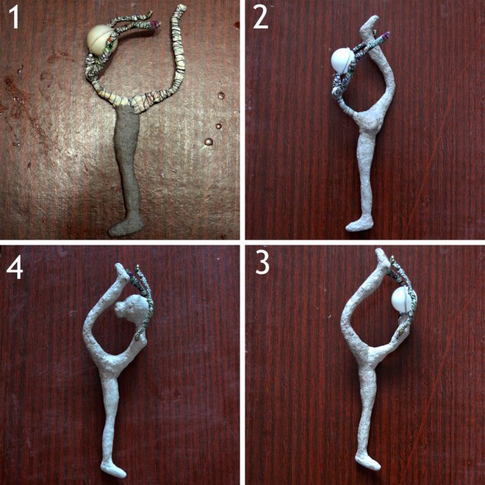 Фигуристка в технике папье-маше