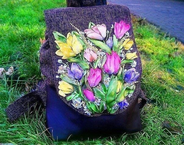 Вышивка лентами