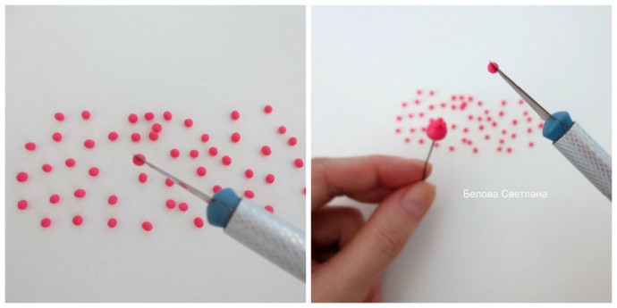 Малина из полимерной глины