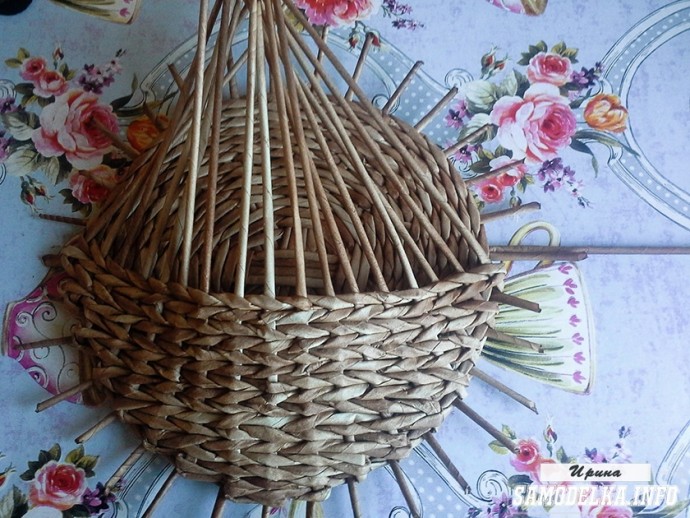 Сова-ключница из газетных трубочек