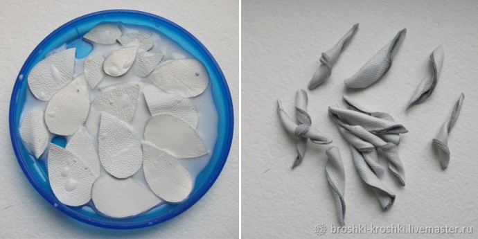 ​Брошь из кожи и меха