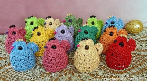 Пасхальные вязаные цыплята: мастер-класс