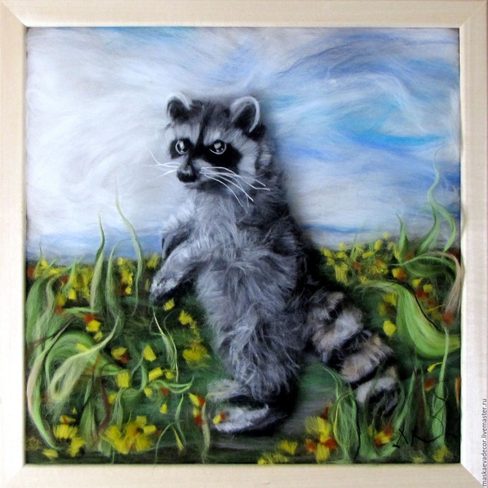 Животные в технике шерстяной акварели: невероятные идеи