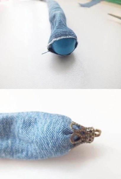 Делаем браслет из джинсовой ткани