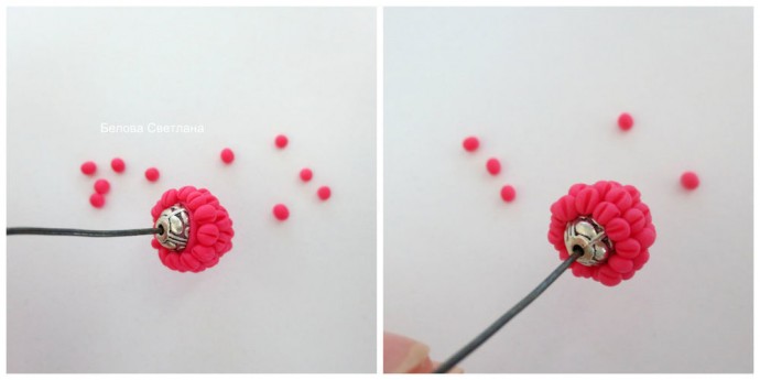 Малина из полимерной глины