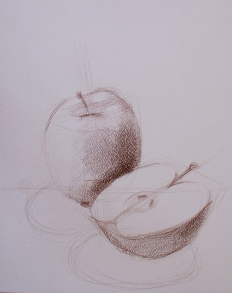 ​Урок рисования: яблоки