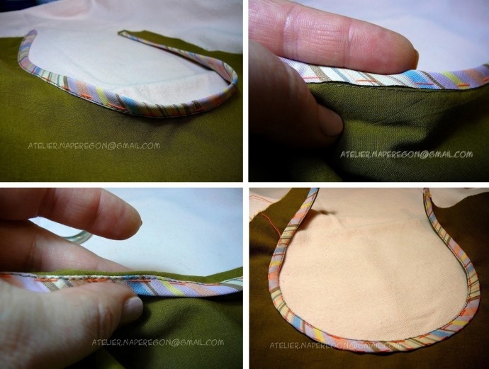 Обработка криволинейных срезов косой бейкой