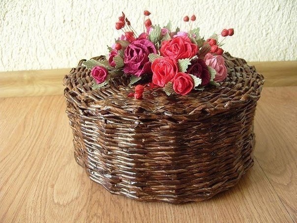 Плетение корзин из бумаги для начинающих: мастер-класс