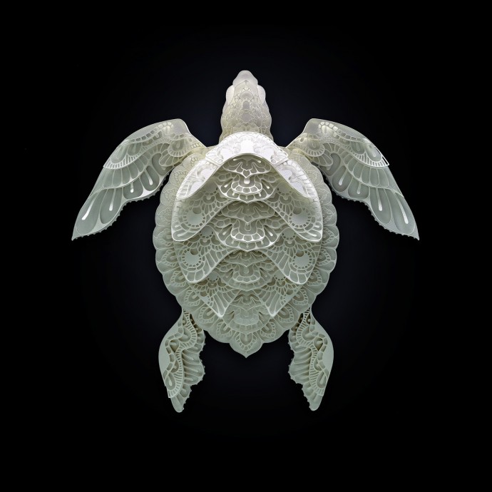 Минималистические 3D-портреты редких животных из бумаги