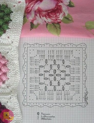 Плед и подушки крючком