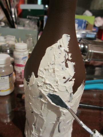 Декор бутылки в стиле "Со дна морского"