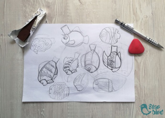 Аппликация в виде рыбки