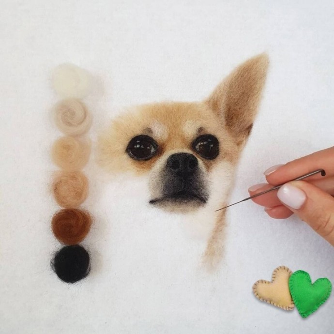 ​Невероятно реалистичные портреты животных из шерсти