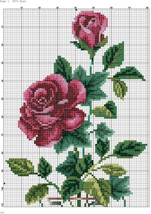 Подборка схем и идей вышивки с розами