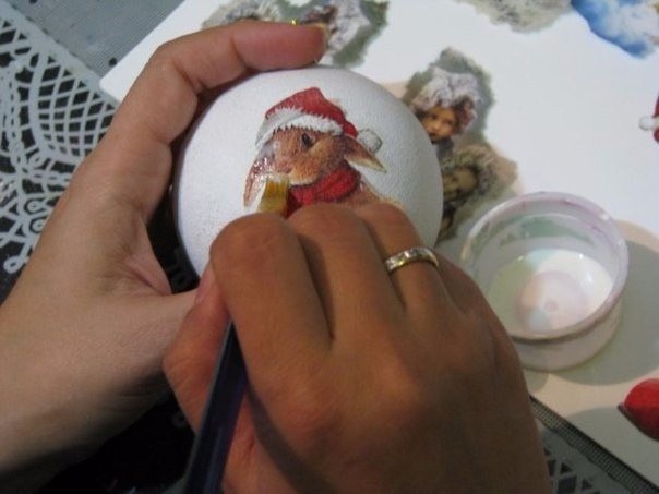 Декупаж новогодних шариков