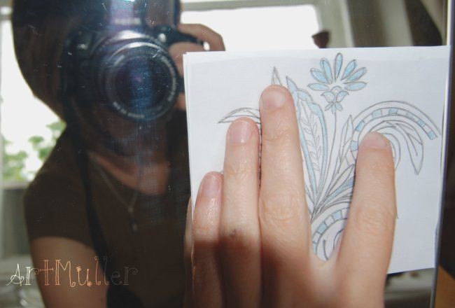 Перенос рисунка на стекло