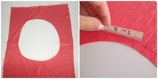 Обработка горловины косой бейкой