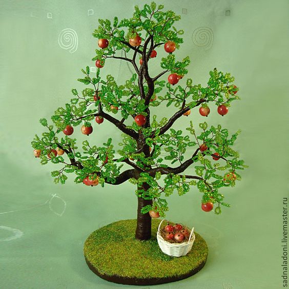 Яблони из бисера: вдохновляющие идеи