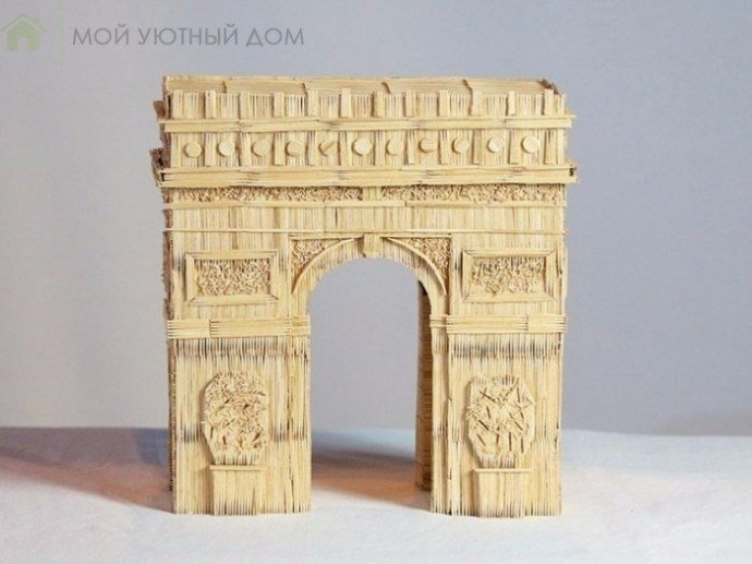 Невероятные скульптуры из зубочисток