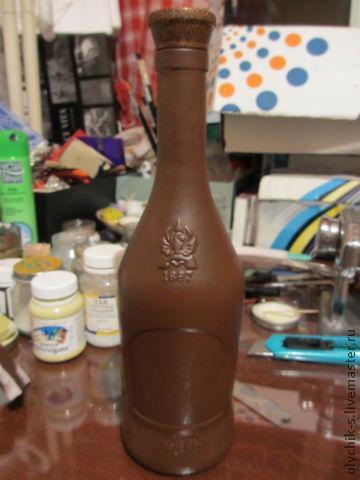 Декор бутылки в стиле "Со дна морского"