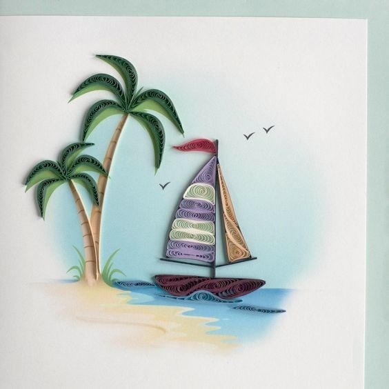 Корабли в технике квиллинг: чудесные идеи