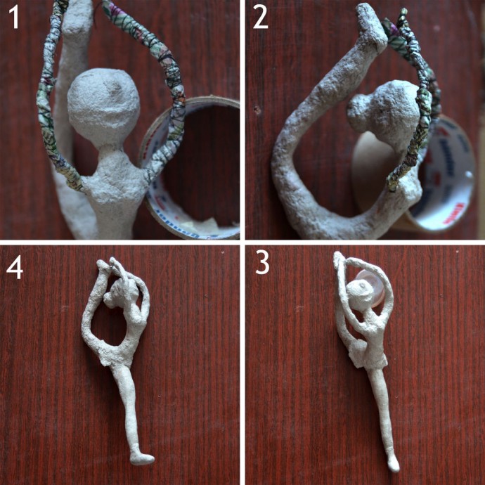 Фигуристка в технике папье-маше