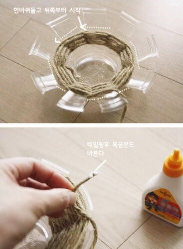 ​Ваза для мелочей на основе пластиковой бутылки