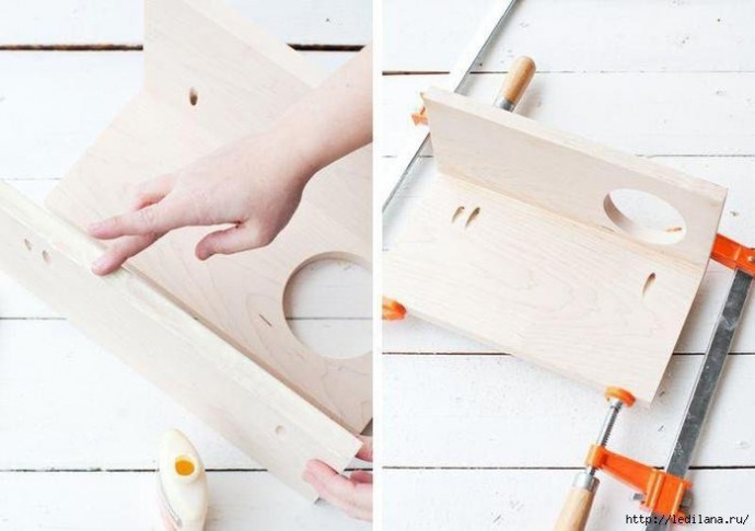 Делаем столик на подлокотник дивана