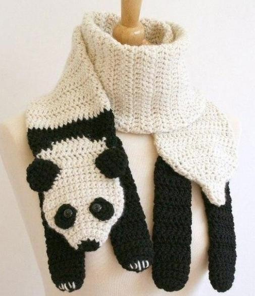 Оригинальные шерстяные шарфы со зверятами