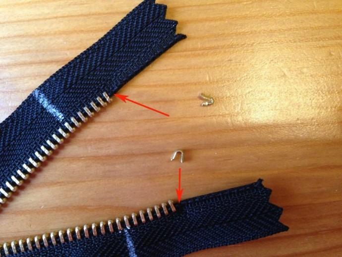 Укорачивание молнии