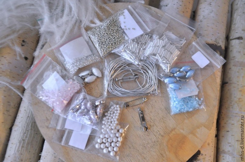 Делаем броши-подвески "Гламурная зима"